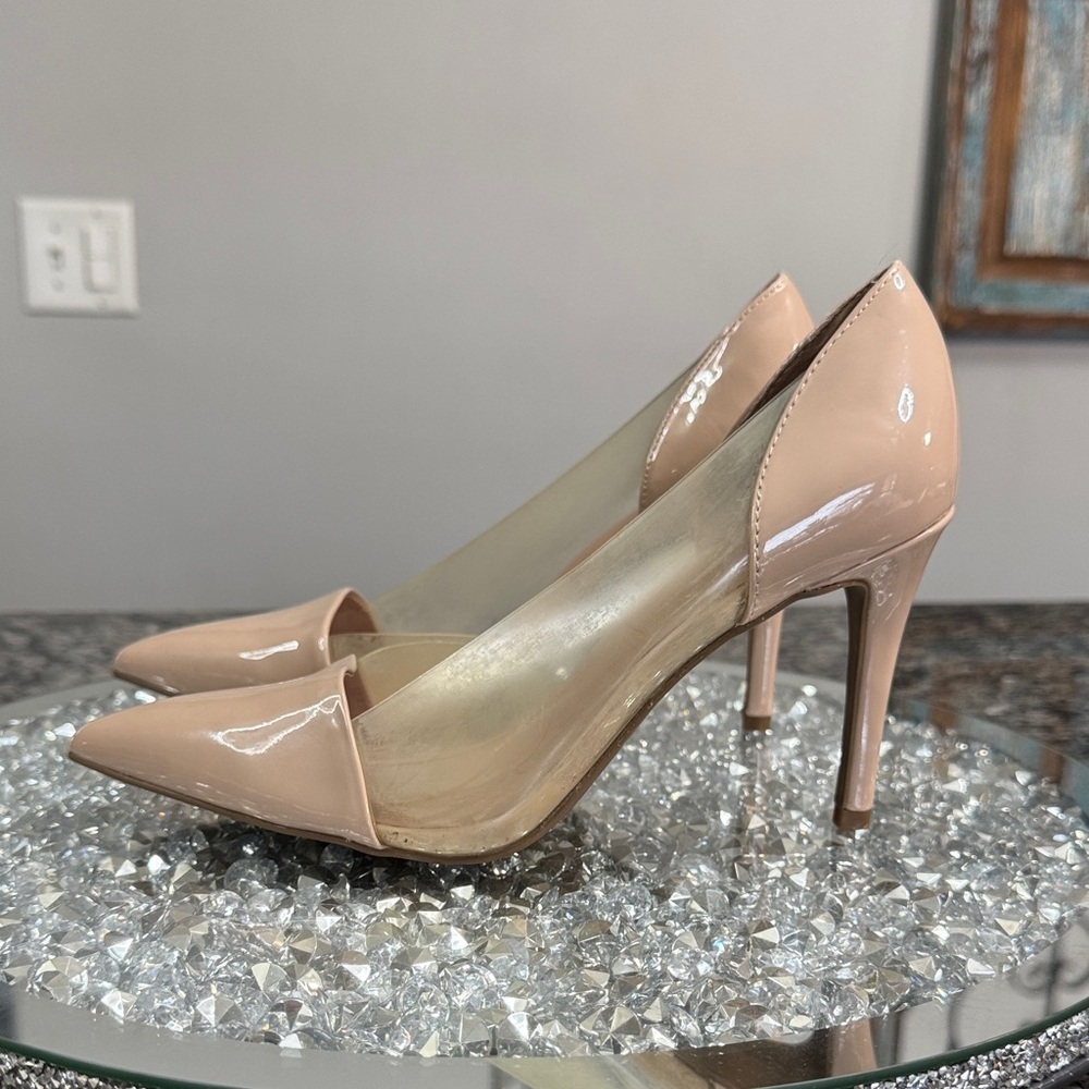 Simply Vera Vera Wang Nude clear vinyl Heels 7.5